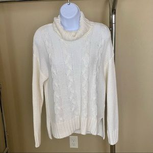 Copper Key Ivory cowl neck sweater-small